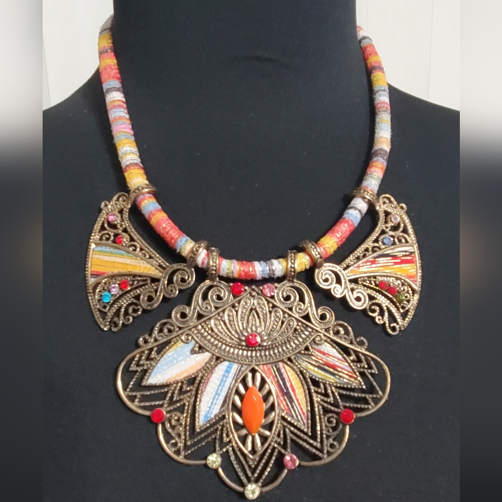 Colorful Orange Necklace Set